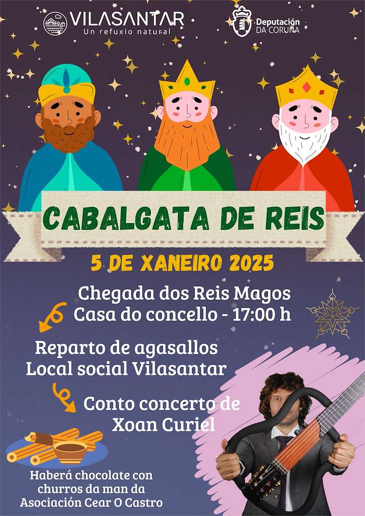 Cabalgata de Reis (2025) en Vilasantar