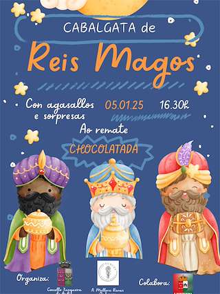 Fechas, información, programa, cartel, imágenes, mapa y ubicación de Cabalgata de Reyes (2026) en Xunqueira de Ambía