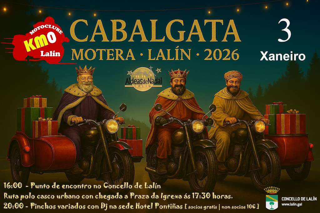 Cabalgata Motera (2026) en Lalín
