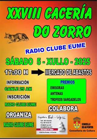 Fechas, información, programa, cartel, imágenes, mapa y ubicación de XXVIII Cacería do Zorro  en  As Pontes de García Rodríguez