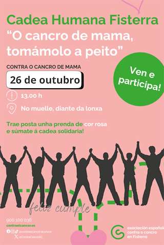 Fechas, información, programa, cartel, imágenes, mapa y ubicación de Cadea Humana  (2025)  en  Fisterra