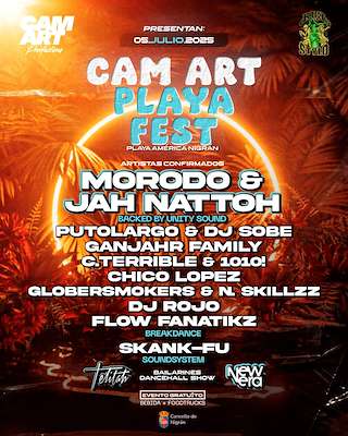 Fechas, información, programa, cartel, imágenes, mapa y ubicación de Cam Art Playa Fest (2026)  en  Nigrán