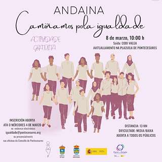 Fechas, información, programa, cartel, imágenes, mapa y ubicación de Camiñamos Pola Igualdade (2026)  en  Pontecesures