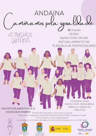 Fechas, información, programa, cartel, imágenes, mapa y ubicación de Camiñamos pola Igualdade  en  Valga