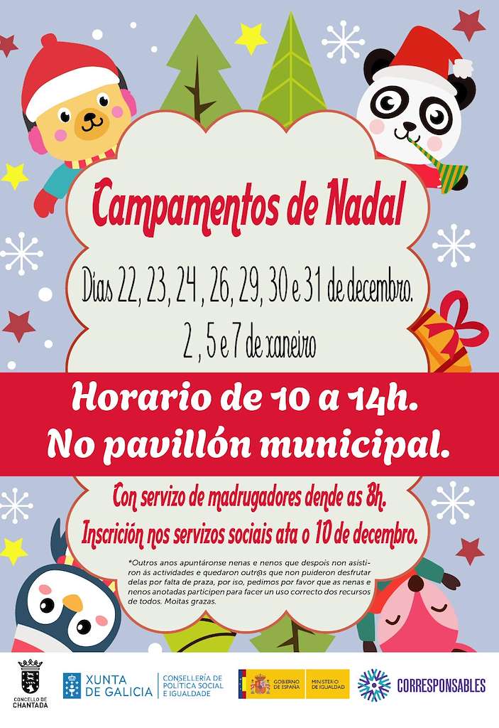Campamentos de Navidad (2025-2026) en Chantada