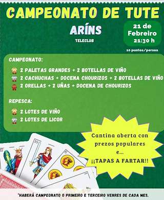 Campeonato de Tute de Aríns en Santiago de Compostela