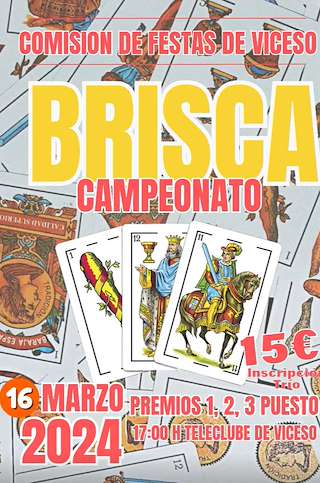 Fechas, información, programa, cartel, imágenes, mapa y ubicación de Campeonato de Brisca en Viceso  en  Brión