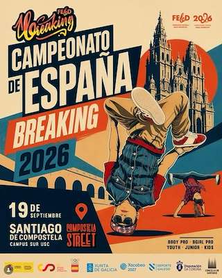 Fechas, información, programa, cartel, imágenes, mapa y ubicación de Campeonato de España de Breaking (2026)  en  Santiago de Compostela