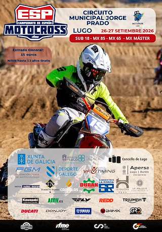 Fechas, información, programa, cartel, imágenes, mapa y ubicación de Campeonato de España de Motocross (2026) en Lugo