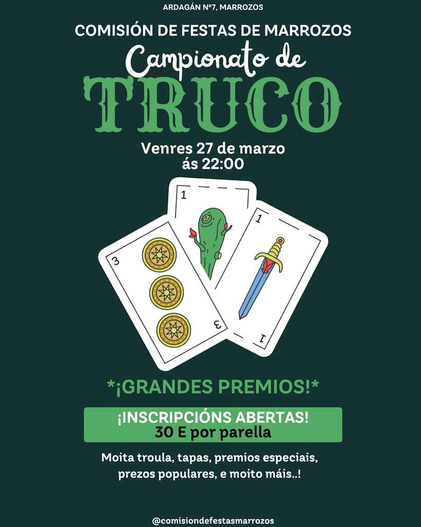 Campeonato de Truco de Marrozos en Santiago de Compostela