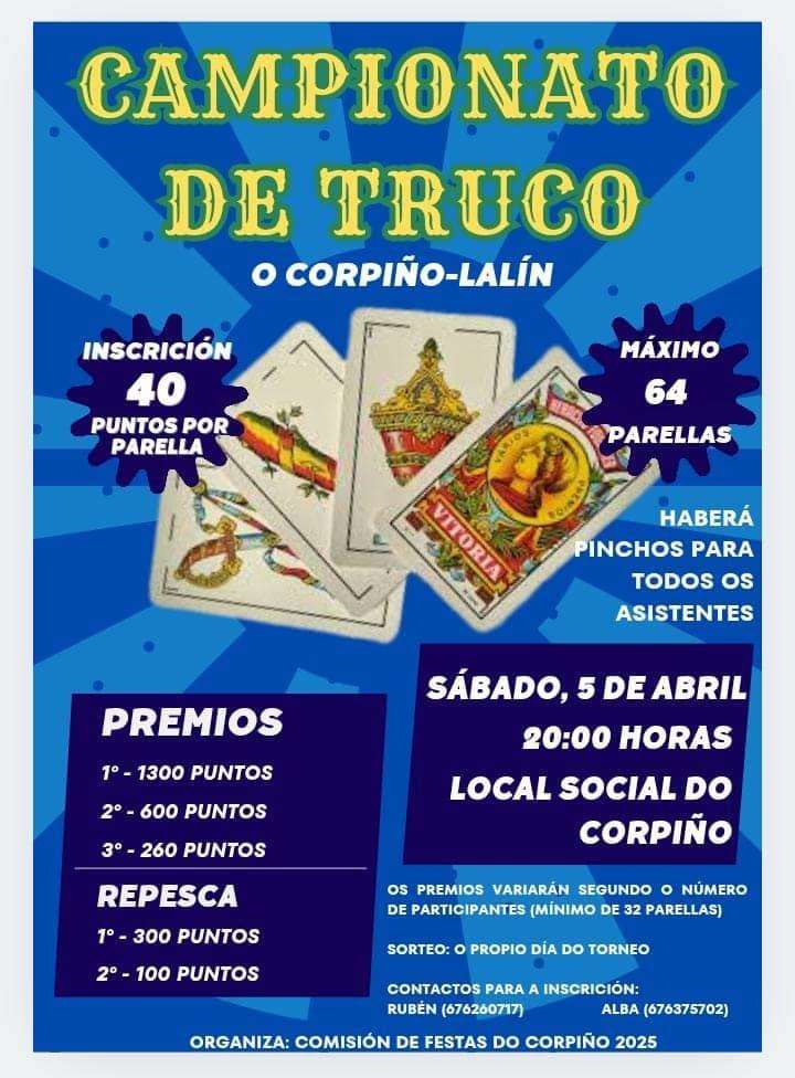 II Campeonato de Truco de O Corpiño (2026) en Lalín