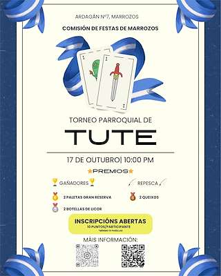 Fechas, información, programa, cartel, imágenes, mapa y ubicación de Campeonato de Tute de Marrozos (2025)  en  Santiago de Compostela