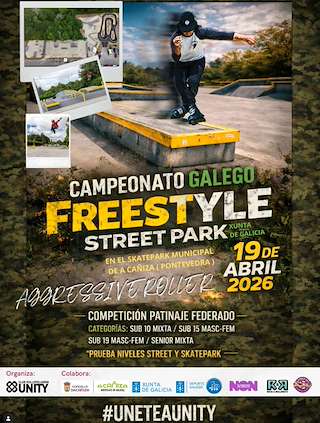 Fechas, información, programa, cartel, imágenes, mapa y ubicación de Campeonato Galego Freestyle Street Park Unity Blading (2026)  en  A Caniza