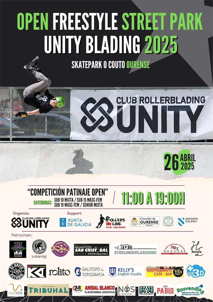 Campeonato Galego Freestyle Street Park Unity Blading (2025) en Ourense