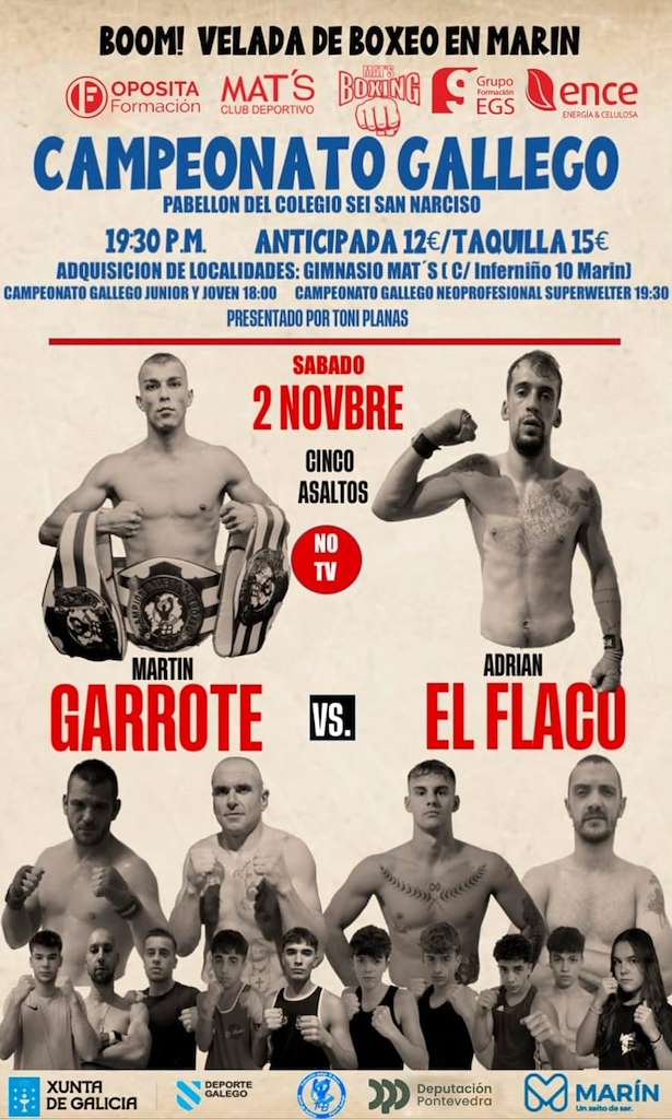 Campeonato Gallego de Boxeo en Marín