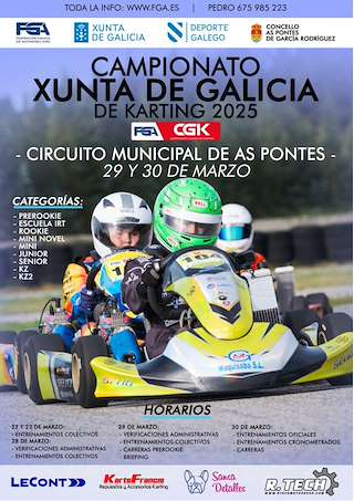 Fechas, información, programa, cartel, imágenes, mapa y ubicación de Campeonato Gallego de Karting  en  As Pontes de García Rodríguez