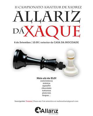 Fechas, información, programa, cartel, imágenes, mapa y ubicación de II Campionato Amateur de Xadrez (2026) en Allariz