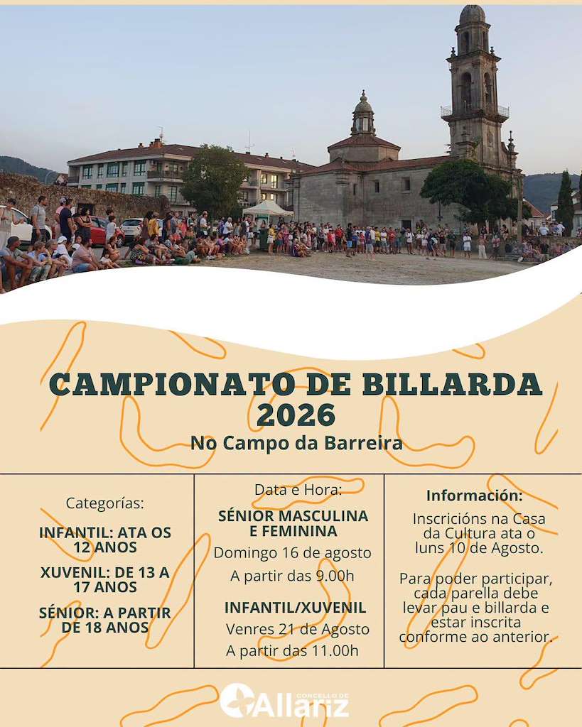 Campionato de Billarda (2026) en Allariz