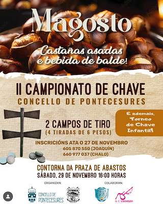 Fechas, información, programa, cartel, imágenes, mapa y ubicación de II Campionato de Chave e Magosto (2025)  en  Pontecesures