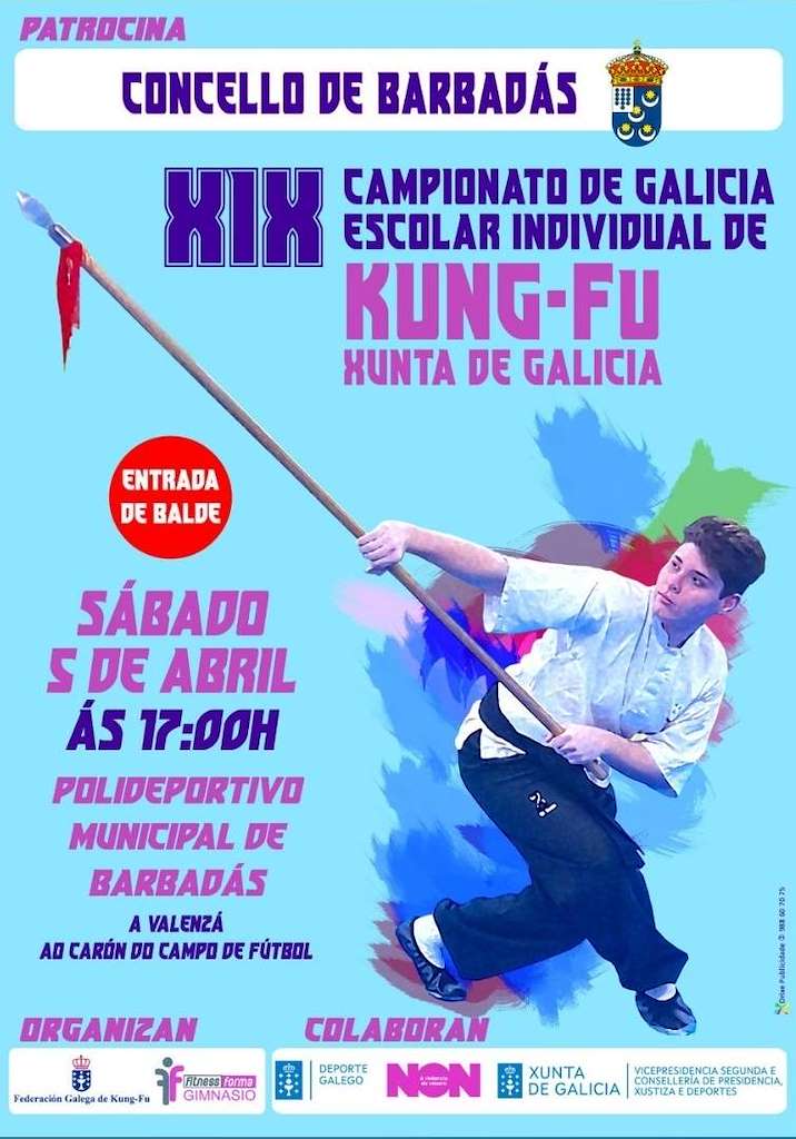 XIX Campionato de Galicia Escolar Individual de Kung-Fu (2025) en Barbadás