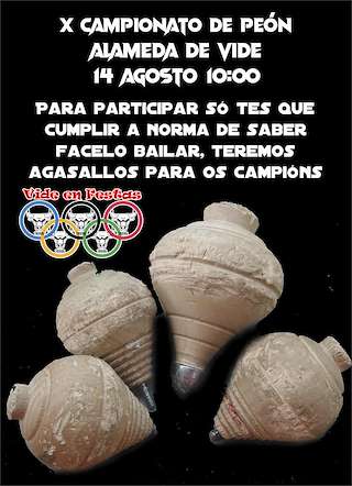 Fechas, información, programa, cartel, imágenes, mapa y ubicación de X Campionato de Peón de Vide  en  As Neves