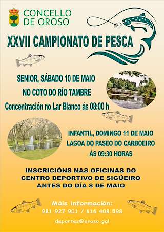 Fechas, información, programa, cartel, imágenes, mapa y ubicación de XXVII Campionato de Pesca  en  Oroso