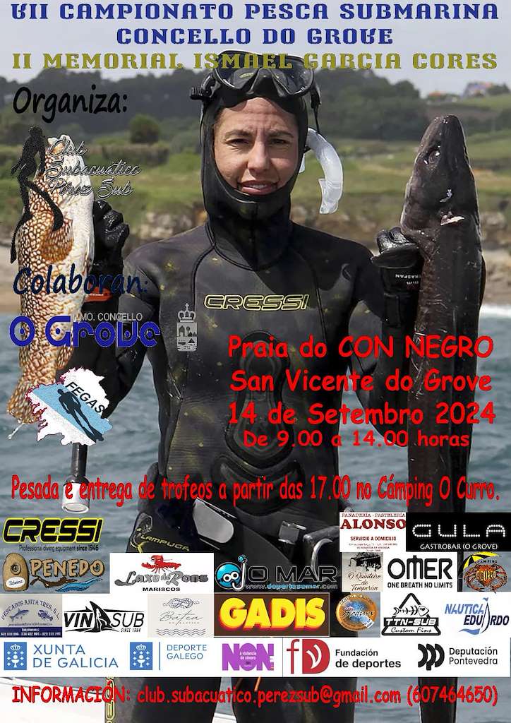 VII Campionato de Pesca Submarina - II Memorial Ismael García Cores en O Grove