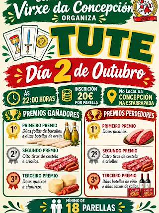 Fechas, información, programa, cartel, imágenes, mapa y ubicación de Campionato de Tute da Concepción (2026)  en  Salceda de Caselas