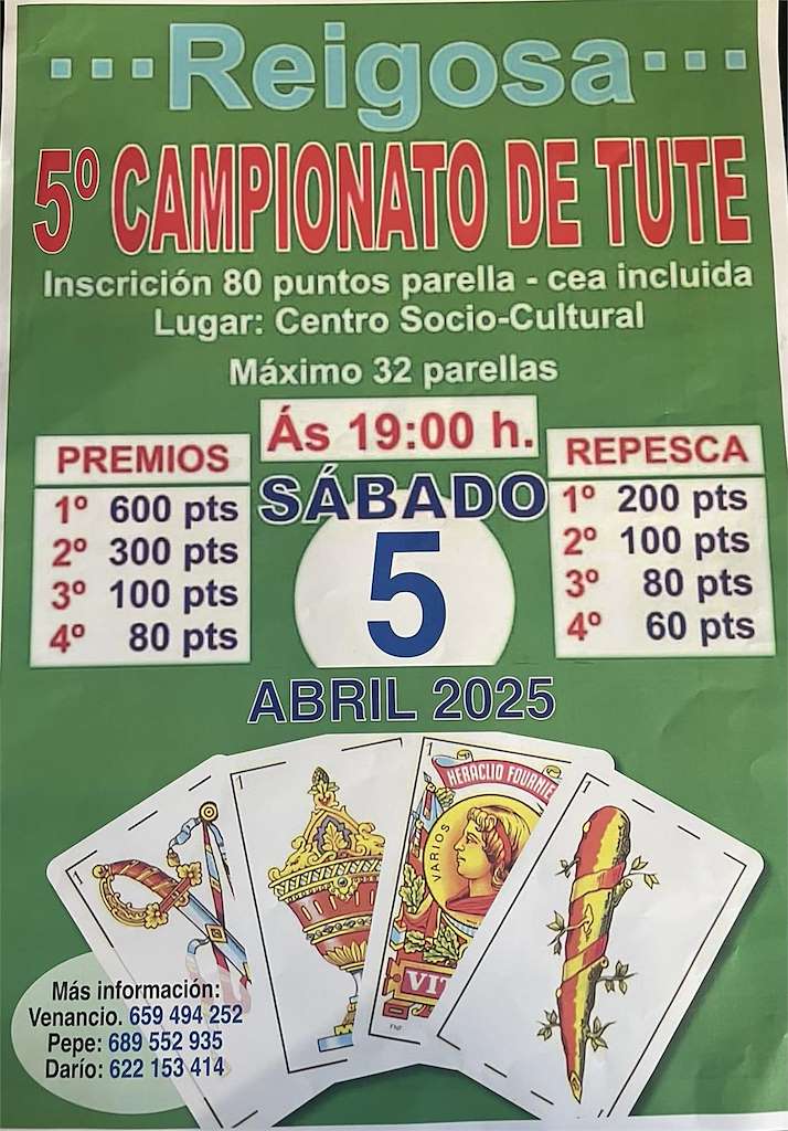 V Campionato de Tute de Reigosa en A Pastoriza