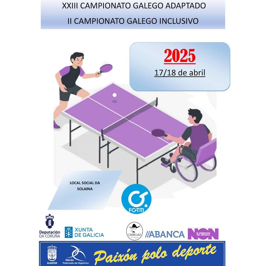 XXIII Campionato Galego Adaptado - II Campinato Galego Inclusivo (2025) en Narón