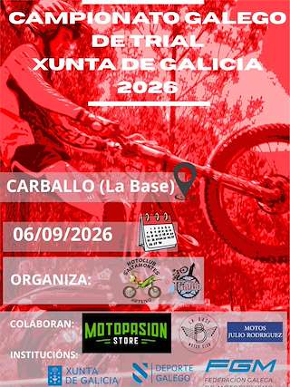 Fechas, información, programa, cartel, imágenes, mapa y ubicación de Campionato Galego de Trial (2026)  en  Carballo