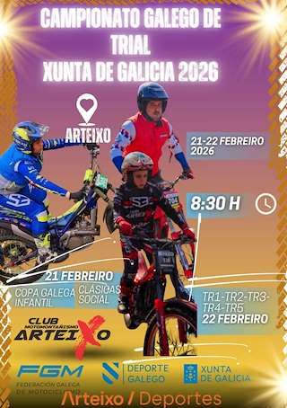 Fechas, información, programa, cartel, imágenes, mapa y ubicación de Campionato Galego de Trial Infantil e Clásico (2026)  en  Arteixo