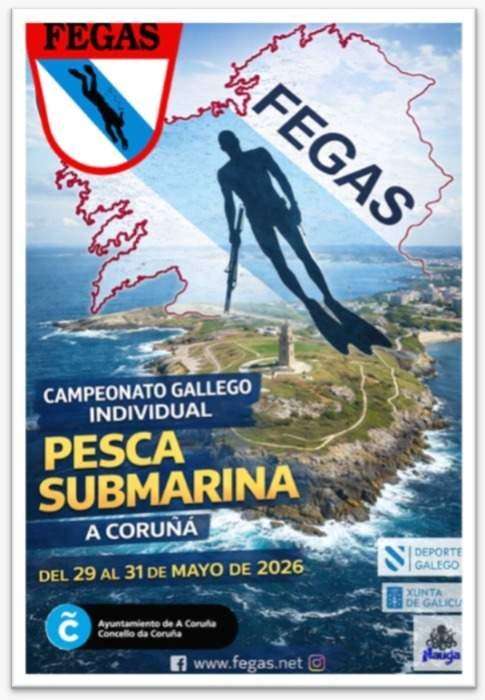LXVI Campionato Galego Individual de Pesca Submariña (2026) en A Coruña