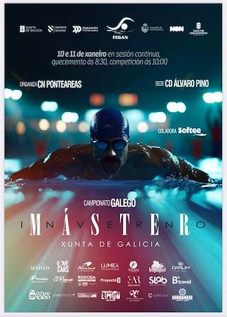 Fechas, información, programa, cartel, imágenes, mapa y ubicación de Campionato Galego Máster de Inverno de Natación (2026) en Ponteareas
