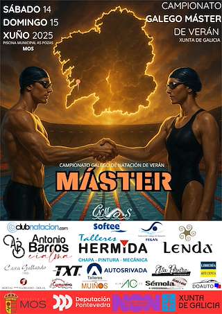 Fechas, información, programa, cartel, imágenes, mapa y ubicación de Campionato Galego Máster de Verán de Natación  en  Mos