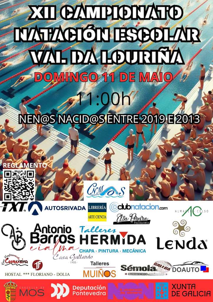 XII Campionato Natación Escolar Val da Louriña en Mos