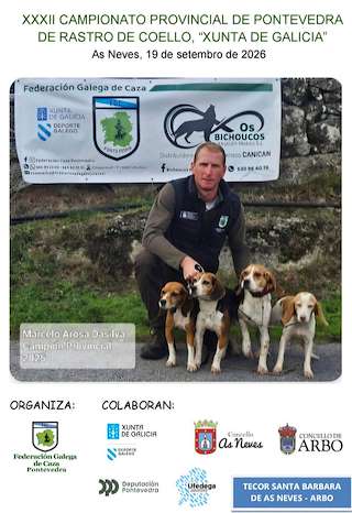 Fechas, información, programa, cartel, imágenes, mapa y ubicación de XXXII Campionato Provincial de Rastro de Coello  (2026) en As Neves