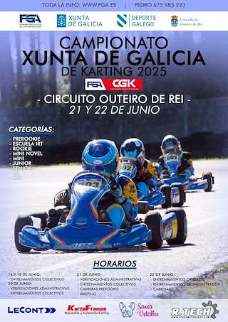 Fechas, información, programa, cartel, imágenes, mapa y ubicación de Campionato Xunta de Galicia de Karting  en  Castro de Rei