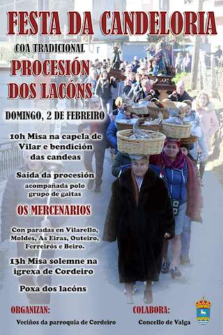 Fechas, información, programa, cartel, imágenes, mapa y ubicación de Candeloria e San Brais de Cordeiro  en  Valga