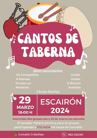 Cantos de Taberna en O Saviñao