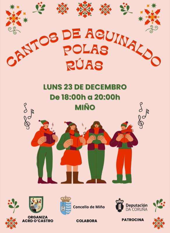 Cantos de Aguinaldo polas Rúas en Miño