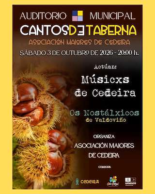 Fechas, información, programa, cartel, imágenes, mapa y ubicación de Cantos de Taberna (2026)  en  Cedeira