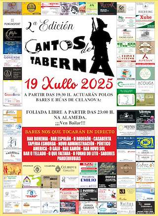Fechas, información, programa, cartel, imágenes, mapa y ubicación de Cantos de Taberna  en  Celanova