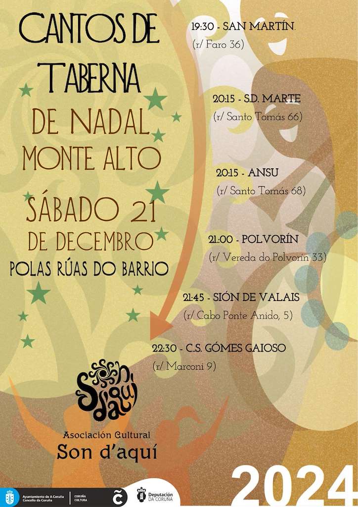 Cantos de Taberna de Nadal de Monte Alto en A Coruña