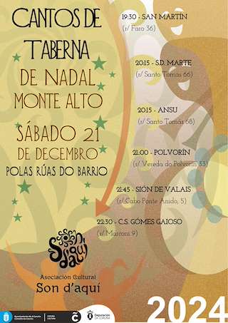 Fechas, información, programa, cartel, imágenes, mapa y ubicación de Cantos de Taberna de Nadal de Monte Alto  en  A Coruña