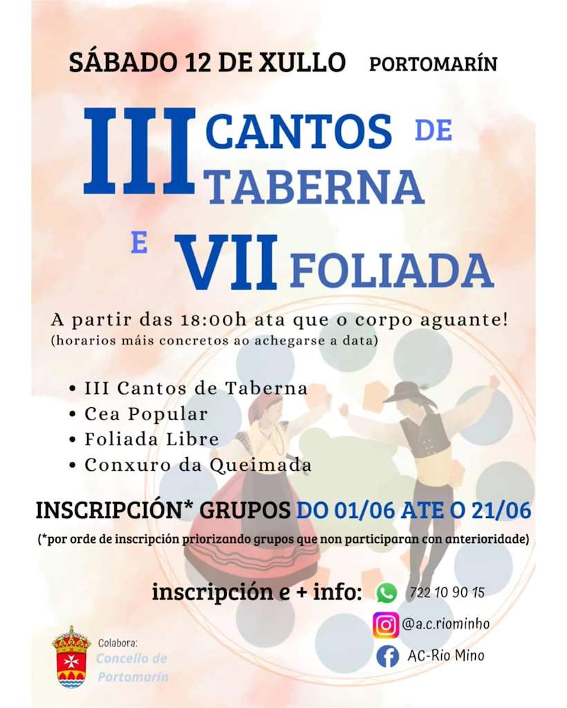 III Cantos de Taberna e VII Foliada en Portomarín
