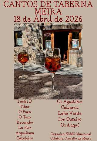 Fechas, información, programa, cartel, imágenes, mapa y ubicación de Cantos de Taberna (2026) en Meira