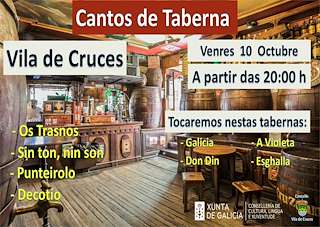 Fechas, información, programa, cartel, imágenes, mapa y ubicación de Cantos de Taberna (2025)  en  Vila de Cruces