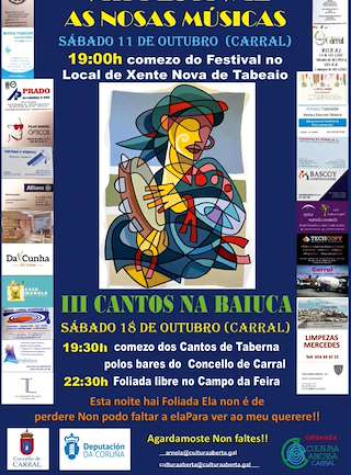 Fechas, información, programa, cartel, imágenes, mapa y ubicación de Cantos na Baiuca - VIII Festival e Foliada As Nosas Músicas (2025)  en  Carral