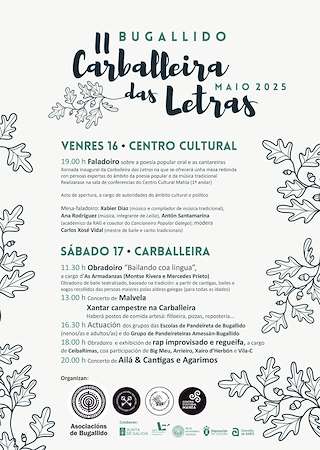 Fechas, información, programa, cartel, imágenes, mapa y ubicación de II Carballeira das Letras de Bugallido  en  Ames